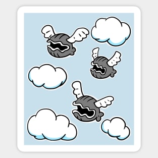 Flying Clam in the Sky Sticker